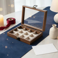 Walnut Jewelry Box Scratch Protection for Vanity