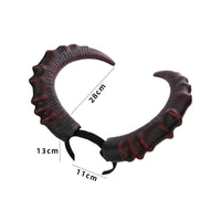 Devil Prong Headband Crimson Demon Horns Headband Sturdy for Themed Parties