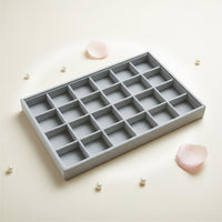 24-Grid Jewelry Tray Space Saving 24 Grid Jewelry Tray Scratch Protection Earring Storage Organizer for Retailers