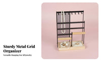 Earring Holder Mesh Rack Easy Assembly Jewelry Display Rack Necklace and Earring Holder Rust-Resistant Necklace Bracelet Tree