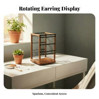 360 Rotating Jewelry Organizer Space Saving Design Rotating Earring Stand Rotating Earring Holder Large Capacity for Bedroom