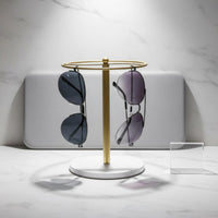 Wood Base Eyewear Stand Creative Eyeglasses Rack Space-Saving for Desk