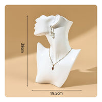 3 Pieces Resin Bust Display Stand Polished Finish Necklace Display Bust