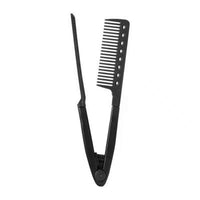 Hinged Hair Clamp Long Arm Plastic V Shape Straight Comb