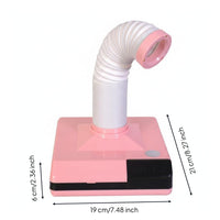 Nail Dust Collector Built in Light Manicure Dust Extractor High Suction Nail Vacuum Multi Use Stable Performance for Dentists