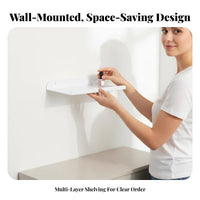 6 Pieces Nail Polish Wall Rack Space Saving Wall Mounted Nail Polish Rack