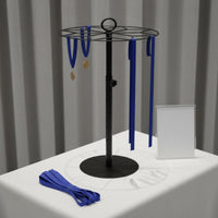 Rotating Medal Stand 360 Degree Rotation Adjustable Medal Holder No Wall Holes for Athletes, Students