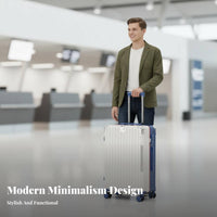 Hardside Roller Bag Long-Lasting Luggage Reinforced Corners for Men, Students