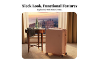 Rolling Suitcase Silent Wheels Trolley Case Sturdy for Weekend Getaway, Adults