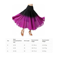 Modern Dance Swing Skirt Billowing Gradient Long Dance Skirt for Dancers