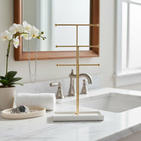 3 Tier Towel Display Stand Iron Frame Home Storage Good Ventilation for Vanity