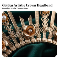 Elegant Radiant Headband Regal Aesthetic Radiant Crown Celestial Headpiece Ornate Design Medieval Cosplay Crown Lightweight