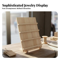 Earring Card Holder Stand Large Capacity Wooden Jewelry Display Rack