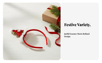 Christmas Hat Headband Cute Mini Santa Hat Hair Hoop Christmas Hair Hoop Photo Prop Festive Party Headwear Universal Fit