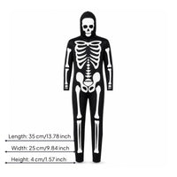 Full-Body Cosplay Suit Hooded Skeleton Suit Front Zipper for Performance Wear