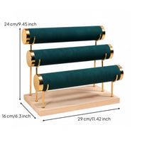Minimalist Design 3 Tier Bracelet Holder Detachable Rods Bracelet Bar Organizer Easy to Assemble for Boutique, Vanity Table, Craft Shows
