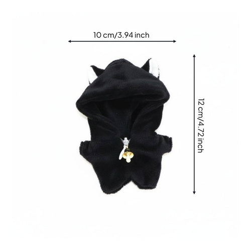 Black Cat Doll Costume Soft Material Toy Accessory Imaginative Role-Play