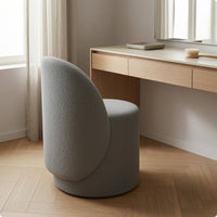 Upholstered Vanity Stool Minimalist Low-Back Vanity Chair Upholstered Makeup Chair Padded Seat Dressing Stool Backrest Support