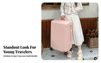 Hardside Luggage Combination Lock Suitcase Organized Interior for Women