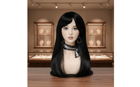 PVC Half Head Bust Easy to Arrange Hairpiece Display Head for Photo