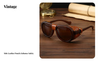 Retro Edgy Sunglasses Windproof Retro Polarized Sunglasses Steam Edgy Goggles Protection Mountaineering Glasses Shock Resistant