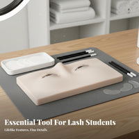 Reusable Lash Training Model with Liftable Eyelids Lightweight & Portable 3-Layer Lash Training Head Easy to Clean for Beauty School