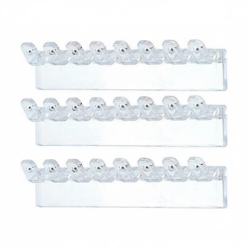 3 Pieces 8-Hole Jewelry Storage Strip Mini Size Wall Mount Jewelry Organizer