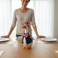 Independence Day Goose Costume Stars and Stripes Pattern for Desktop Decor