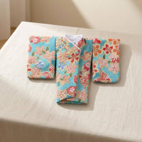 Floral Kimono Outfit Drawstring Pouch Kimono Accessory Set Soft