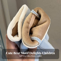 Warm kids' Winter Gloves Soft and Comfortable Fleece Lined children's Gloves Skin-Friendly for Boys, Parents, Cycling, Cold Weather, Outdoor