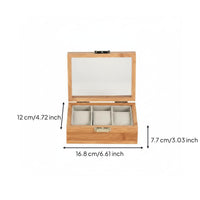 Bamboo Watch Display Case Clear Top Lid Storage Gift Ready for Dresser, Bedroom