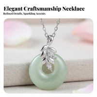 Chinese Jade Peace Buckle Necklace Niche Design Chinese Jade Clavicle