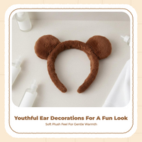 Soft plush teddy ear headband for kids, girls, parties