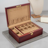 Wooden Jewelry Box Long-Lasting Jewelry Organizer Box Anti-Scratch