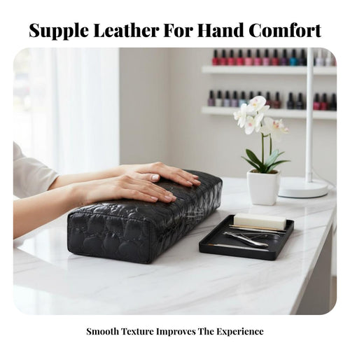 Comfortable Manicure Hand Pillow Heart Pattern Nail Art Hand Rest Easy to Clean for Manicurists, Women, Home, Travel