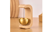 Entryway Brass Bell Solid Wood Wooden Frame Door Chime Minimalist Design