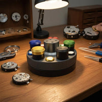 5-Hole Watch Oiler Rotatable Rotating Oil Cup Station Easily to Clean Rotating Oil Cup Base for Watchmakers