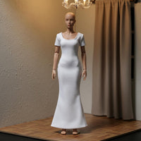 Mermaid Doll Dress Body-Hugging Fitted Doll Dress Flared Lower Section