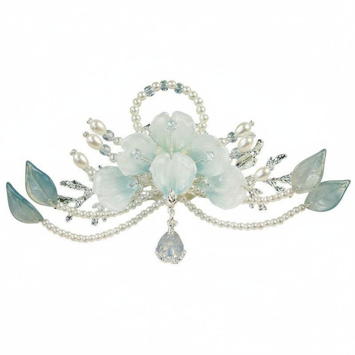 Peony Flower Headpiece Elegant Design Chinese Design Hair Crown Traditional Chinese Attire Hair Accessory Handmade Bead Flower