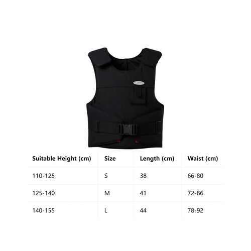 Horse Riding Torso Protector Shoulder Protection Equestrian Vest Customizable Fit Padded Riding Vest for Adults, Equestrians