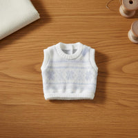Miniature Sweater Vest Finely Crafted Knitted Doll Top for Hobbyists, Diorama Display