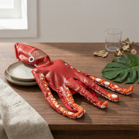 Squid Costume Shiny-Look Jumpsuit with Hood Novelty Bodysuit for Cosplay