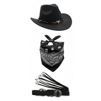 Western Cosplay Set Bohemian Cowboy Costume Accessories Easy to Wear