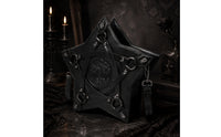 Star Shoulder Bag Punk Star-Shaped Bag Pu Leather Backpack for Streetwear