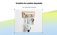 Leather motorcycle keychain