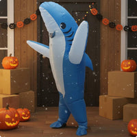 Inflatable Shark Costume Halloween Shark Cosplay Outfit Full Body for Party