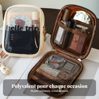 Travel Makeup Organizer Large Capacity Zippered Skincare Organizer Portable
