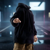 Figure Hoodie Fleece-Like Pullover Hoodie Soft Surface
