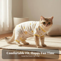 Prevents Chills Four-Legged Cat Pajamas Reduces Shedding Kitten Weaning Suit Breathable for Kittens, Air-Conditioned Rooms, Indoors