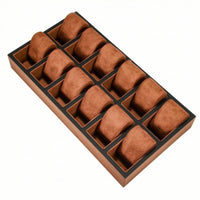 Watch Tray with Suede Inserts Divided Watch Display Tray Padded for Collectors